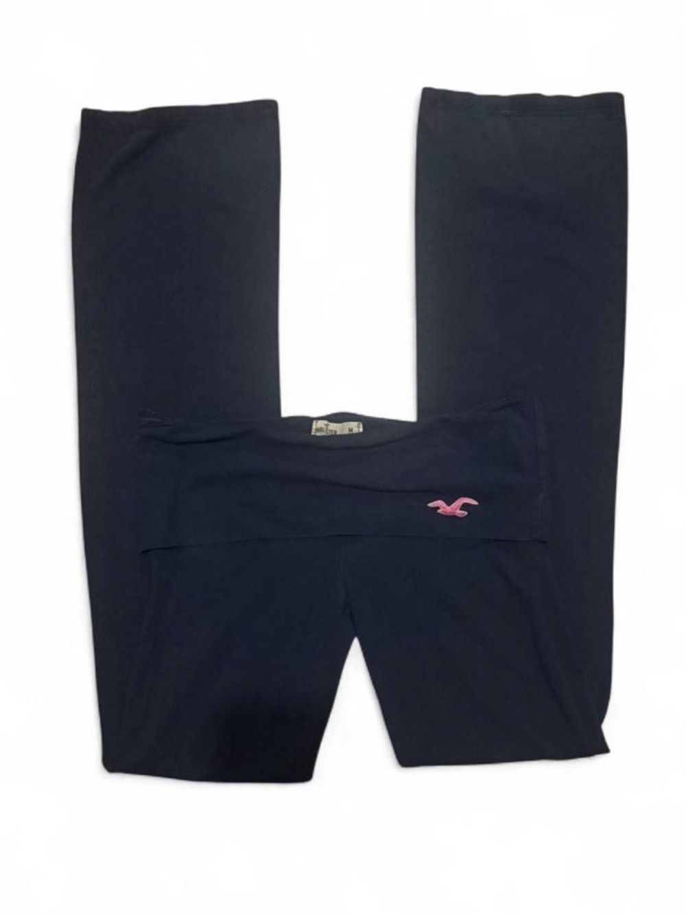 vintage navy blue hollister foldover flared leggings